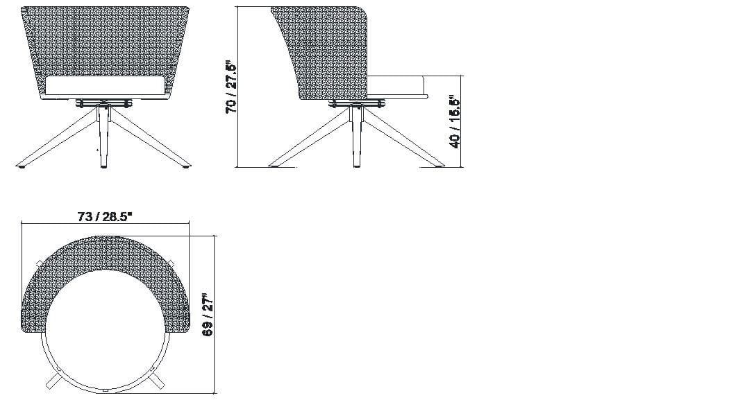 Вращающееся садовое кресло MAMAGREEN Daisy ARCH-00091514 - Вид №3