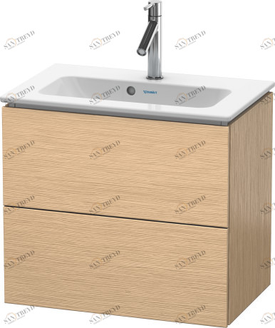 LC625601212 Тумбочка подвесная компакт L-Cube #LC6256 620 x 391 мм Дуб брашированный, натуральный шпон Duravit