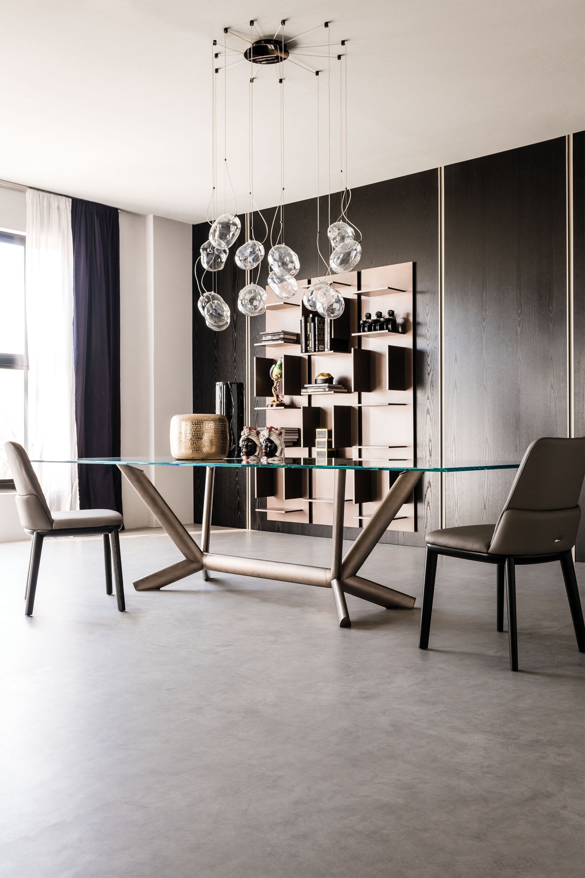 Прямоугольный стол из стали и хрусталя Cattelan italia строгальный станок ARCH-00035044 - Вид №3