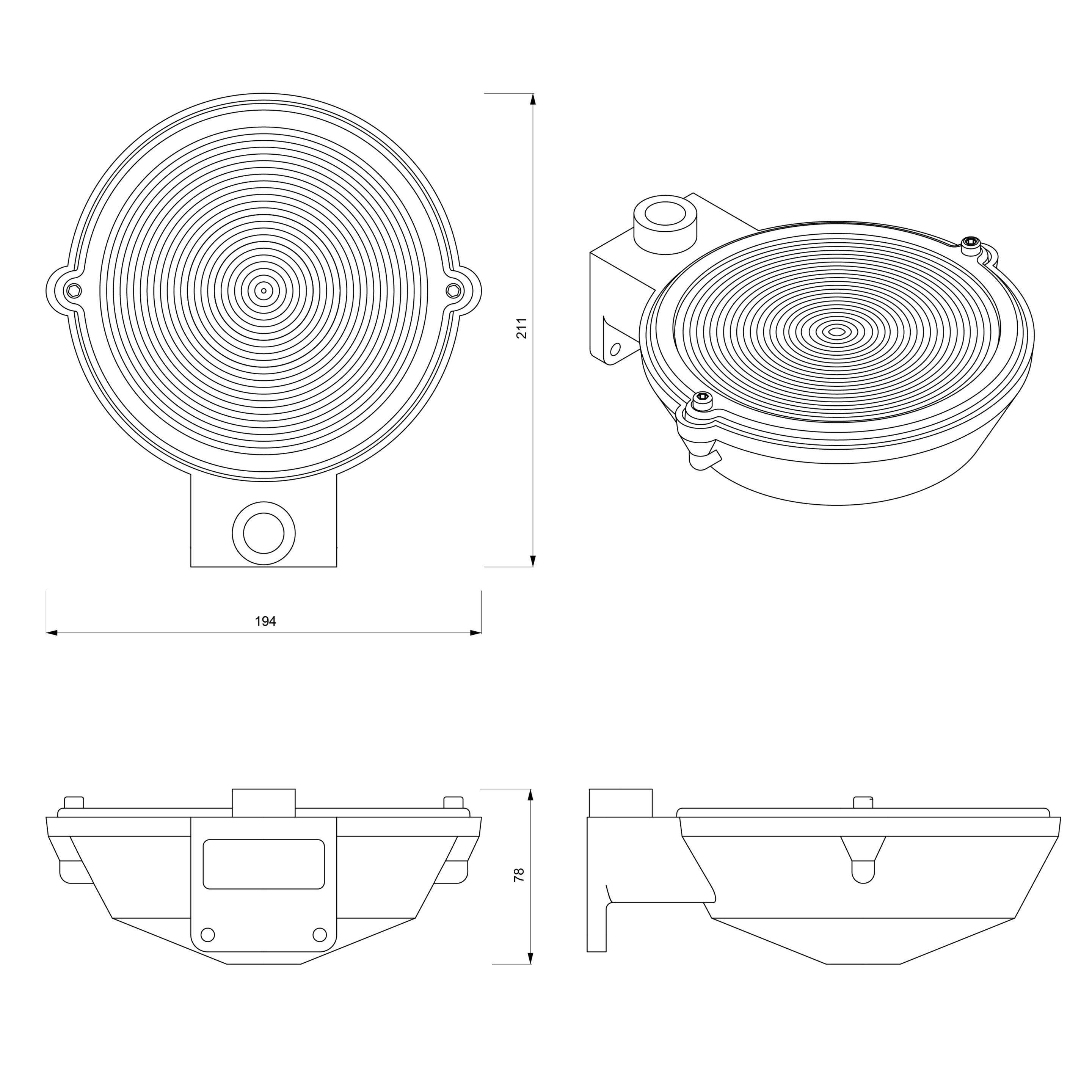 Медный алюминиевый настенный светильник Genuit медь ARCH-00043330 - Вид №8