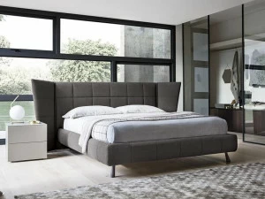 Felis Двуспальная кровать из ткани с мягким изголовьем Bedstories#2