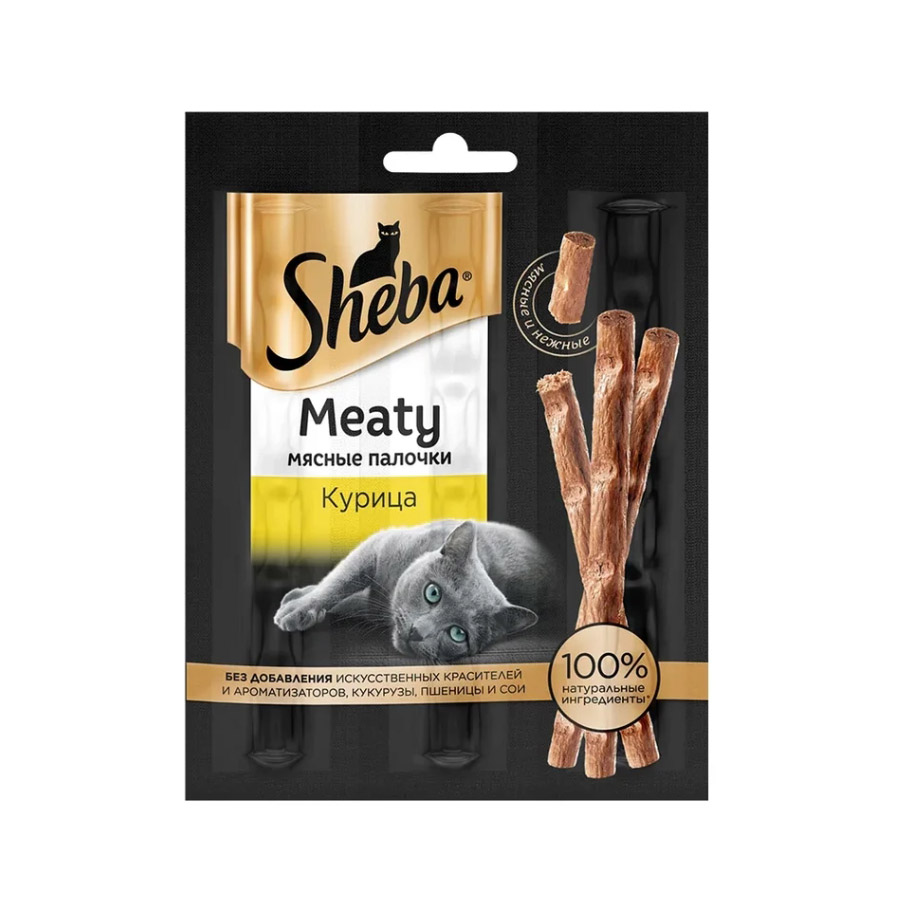ПР0057667 Лакомство для кошек палочки из курицы 12г SHEBA 