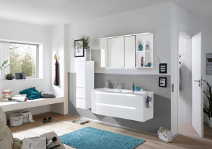 Purefaction1200R(672/161) Комплект мебели Puris Purefaction, 1200 мм правый, цвет белый высокоглянцевый