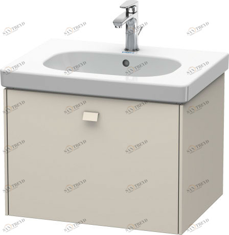 BR404509191 Тумбочка подвесная Brioso #BR4045 620 x 469 мм Серо-коричневый декор Duravit