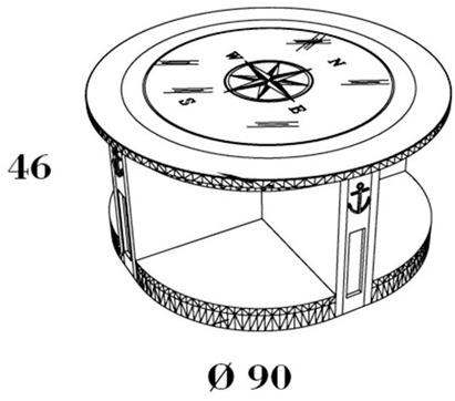 Caroti Низкий круглый журнальный столик sun-id-1485365 - Вид №5