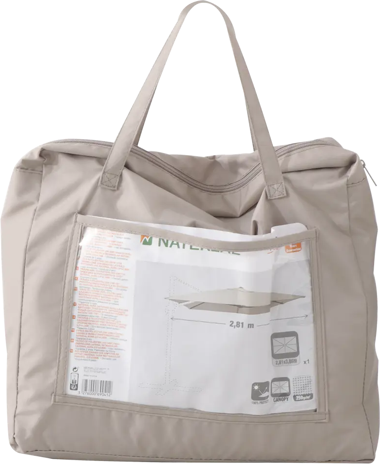 NATERIAL Пляжный зонт-тент 290×390 см бежевый для сада и отдыха 82232826