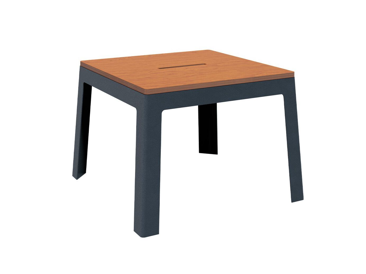 Квадратный стол для общественных мест из металла и дерева amop Lugarcomum ARCH-00122350 - Вид №1