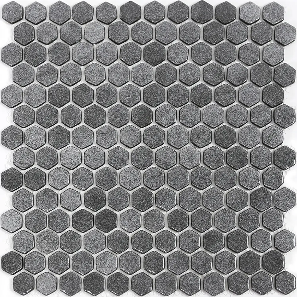 Мозаика стеклянная Natural STP-GR009-HEX 29x29 см цвет темно-серый 84830279 STLM-2178905 Santreyd Steppa