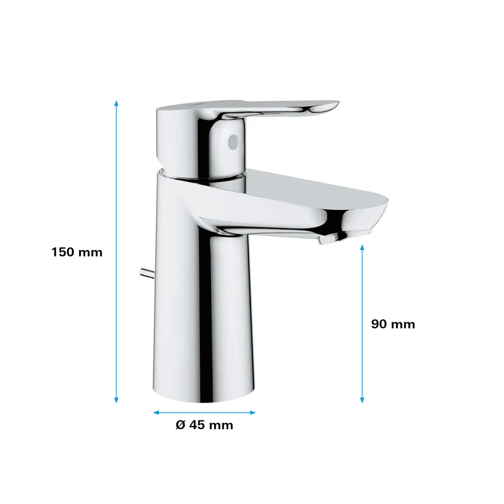 Смеситель для раковины Grohe Startclova S однорычажный цвет хром 82312201 STLM-2184612 - Вид №11