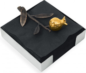 10551576 Michael Aram Подставка для салфеток Michael Aram Гранат 13см, сталь нержавеющая Сталь нержавеющая