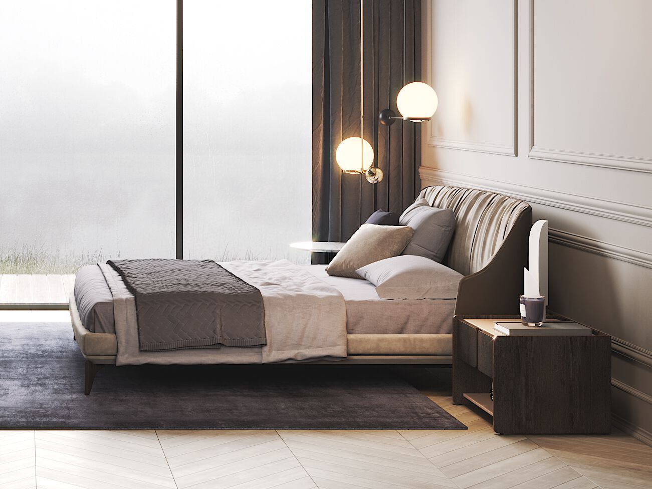 Деревянная тумбочка с ящиками PRADDY Natur ARCH-00018136 - Вид №2