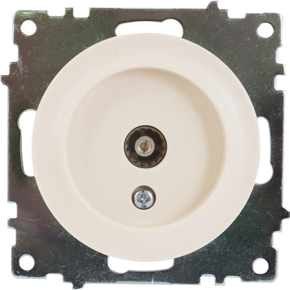 Телевизионная розетка OneKeyElectro Florence бежевая для скрытого монтажа 82126990 STLM-0019875