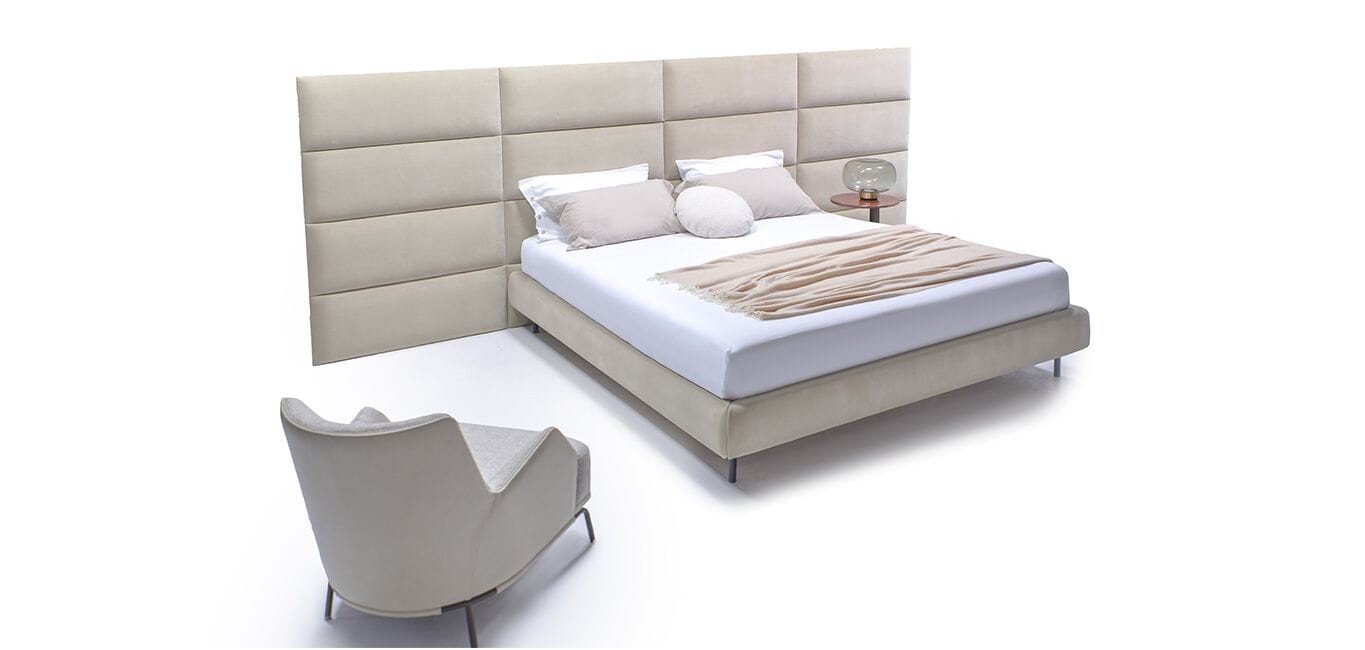 Двуспальная кровать из ткани с высоким изголовьем NICOLINE DALIA ARCH-00115361 - Вид №2