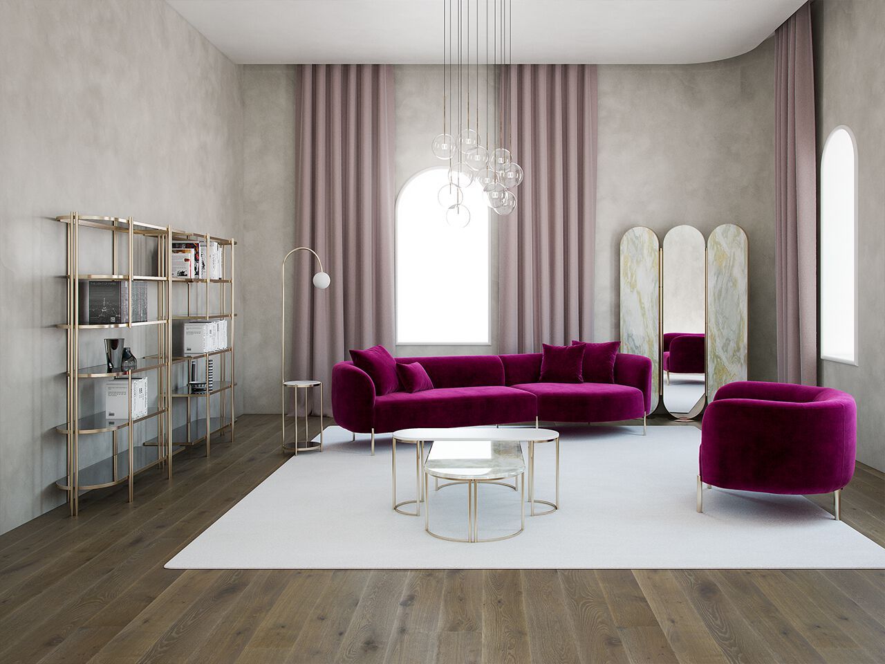 Модульный тканевый диван с полуостровом NDESIGN Macaroon ARCH-00080746 - Вид №2