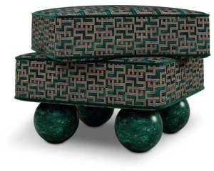 Malabar Низкий табурет, обитый бархатом