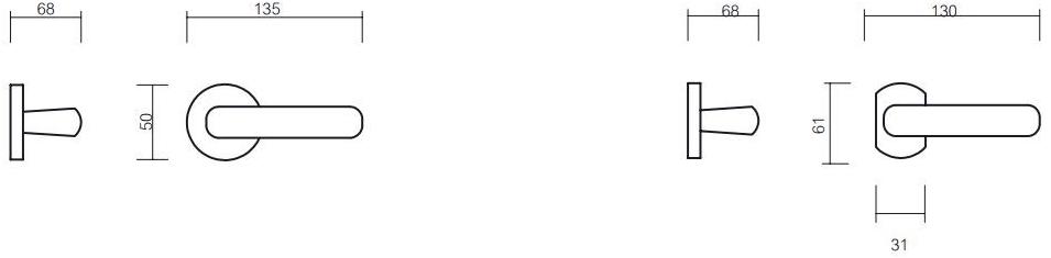 Pasini Ручка из латуни на розетке Lucy 2801 - Вид №3