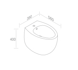 S542T1R1V0.100 Биде напольное A. e T. Italia OVAL Белый глянцевый AeT ITALIA - Вид №6