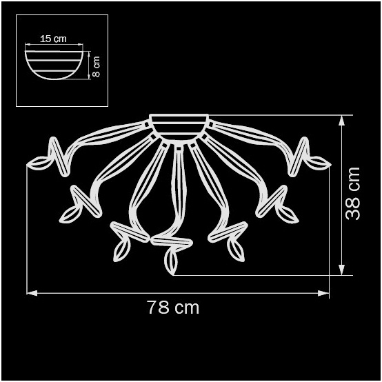 Потолочная люстра Lightstar Medusa 890090 LIGHTSTAR ДИЗАЙНЕРСКИЕ, MEDUSA 058353 Белый  - Вид №1