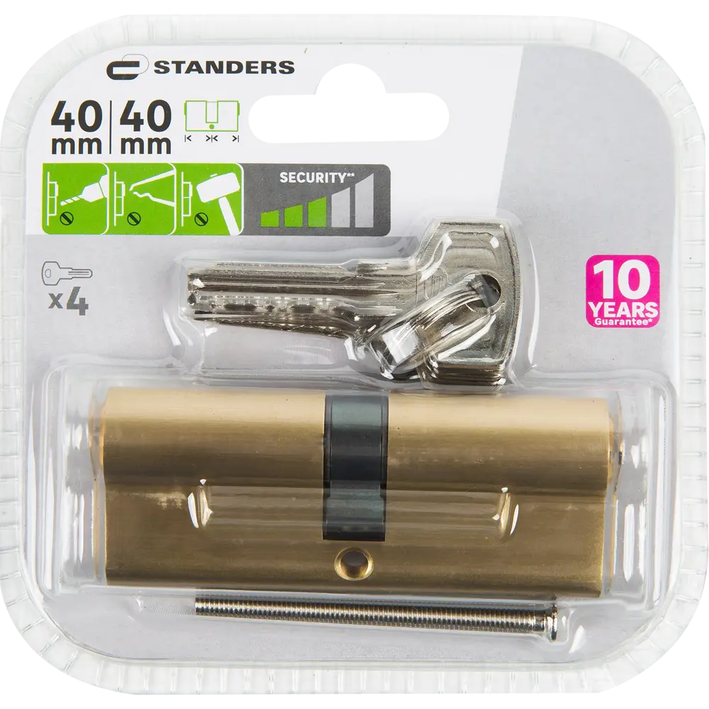 Цилиндр дверной Standers TTBL1-4040 с антивандальной защитой 82625300 STLM-0032182 - Вид №4