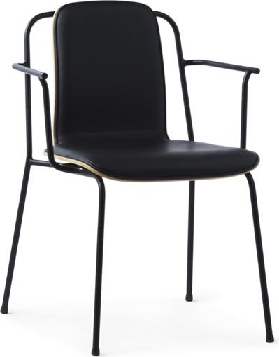 601884 Студия Кресло Передняя Обивка Черный Стальной Дуб / Ультра Кожа Normann Copenhagen Studio