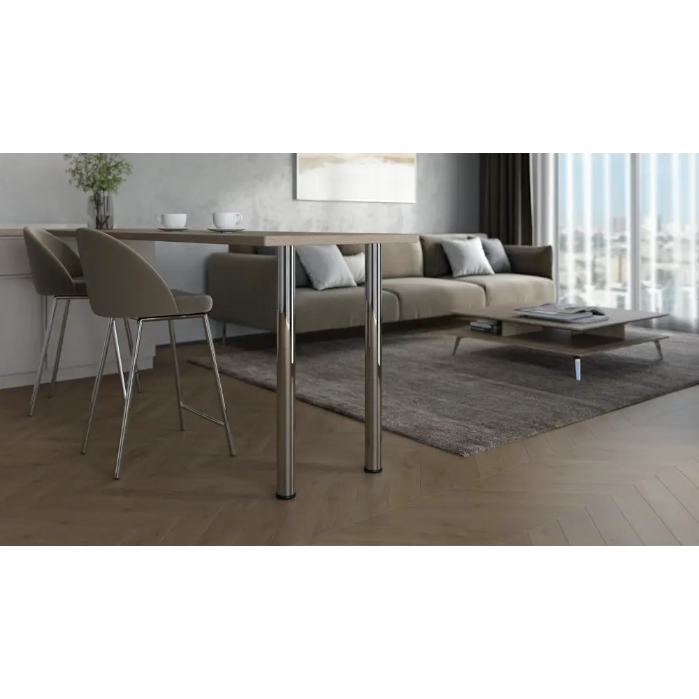 EDSON Регулируемая мебельная ножка хром с нагрузкой 50 кг 82065810 STLM-0018698 - Вид №4