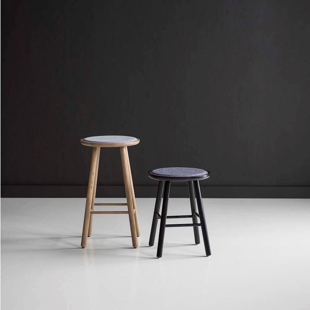 Высокий стул из белого промасленного дуба с подставкой для ног Hans K ZigZag ARCH-00085204 - Вид №2