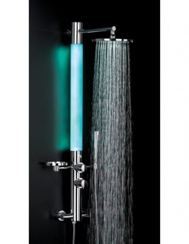 525500 000 00  Озоновая светящаяся душевая колонна, термостатический смеситель, хром Valentin Светящийся  - Вид №2