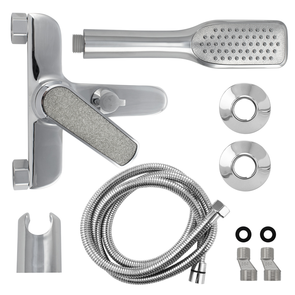 GFmark - Смеситель в ванную, шаровый, короткий излив, с АЛМАЗНОЙ КРОШКОЙ на ручке, код: 4810  - Вид №3