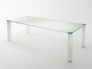 Glas Italia Прямоугольный стол из хрусталя Cryptée