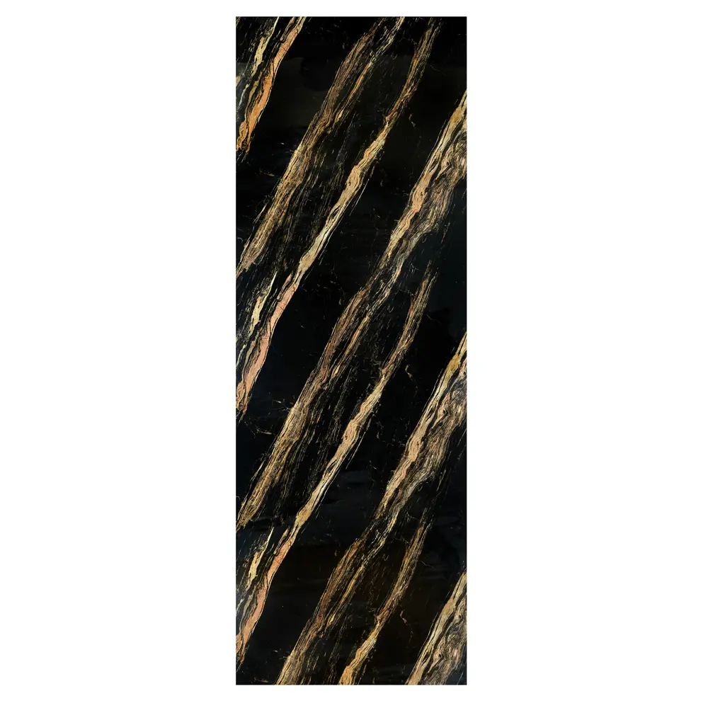 LAKO DECOR Самоклеящиеся панели ПВХ мрамор Мадрид золотисто-черный 89379621 STLM-1388652 - Вид №1