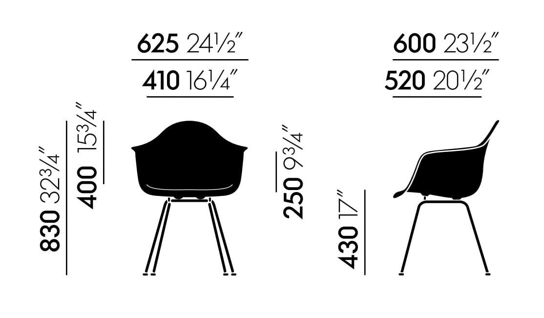 Мягкий тканевый стул с подлокотниками VITRA Eames Plastic Chair ARCH-00118150 - Вид №5