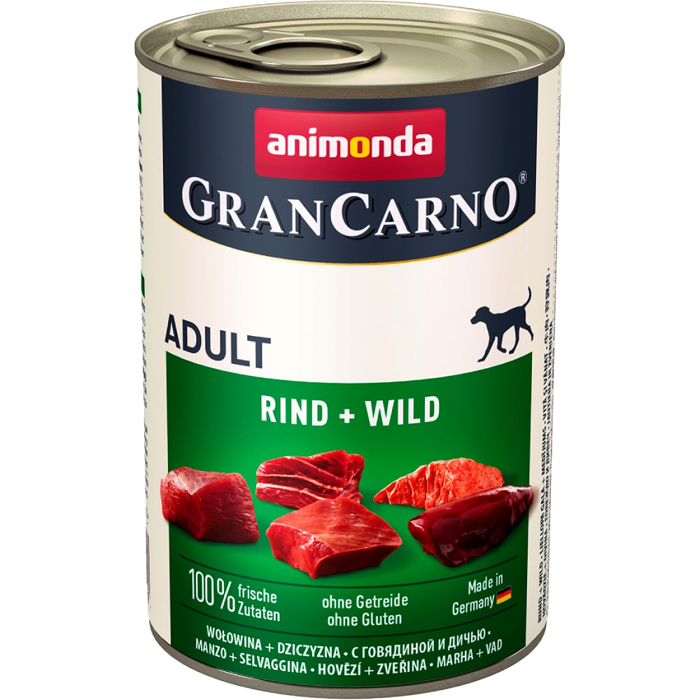 ПР0060005*6 Корм для собак Gran Carno Original Adult говядина и дичью банка 400г (упаковка - 6 шт) Animonda 