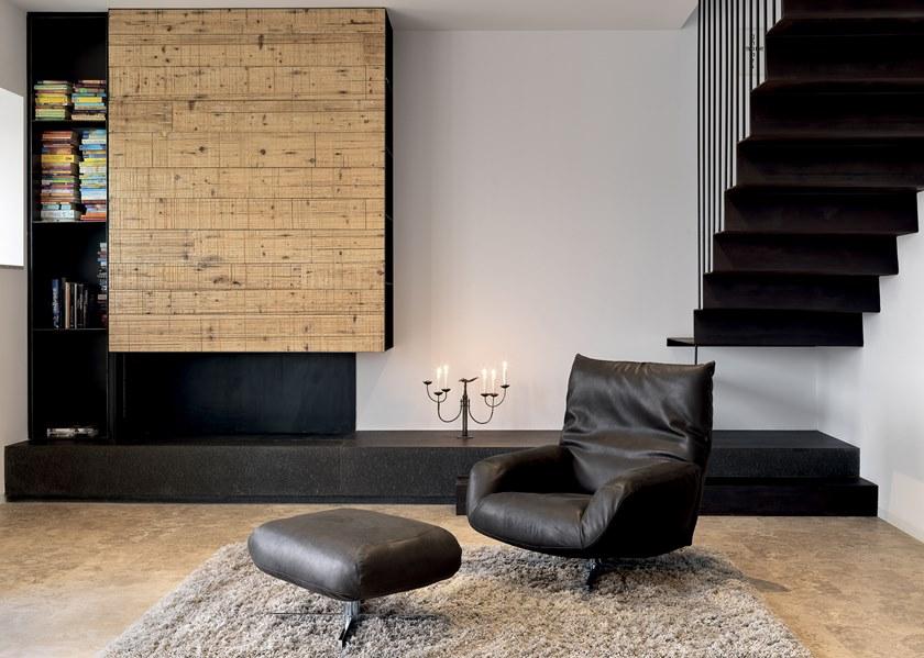 edra Поворотное кожаное кресло с подлокотниками  Chr010  - Вид №8