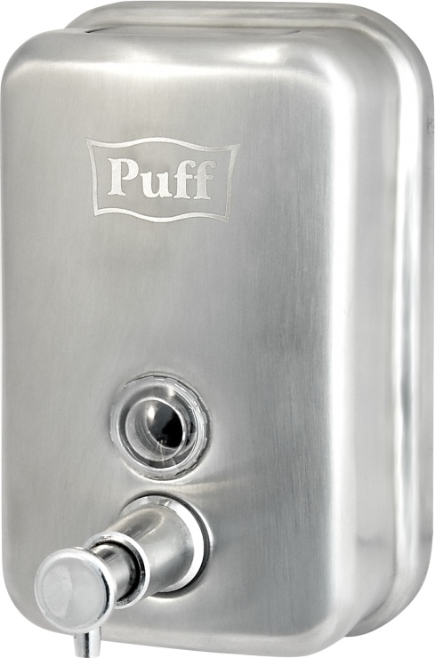 1402.095 Дозатор для жидкого мыла из нерж стали матовый антивандальный 8605m PUFF  - Вид №1