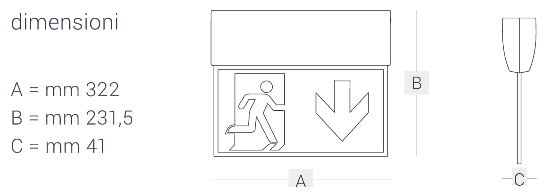 INIM ELECTRONICS Светодиодный аварийный светильник для вывесок из поликарбоната Harper sun-id-1354085 - Вид №3
