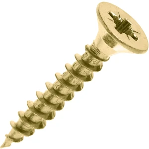 Саморезы универсальные Standers 6х35 мм цвет жёлтый, 10 шт.