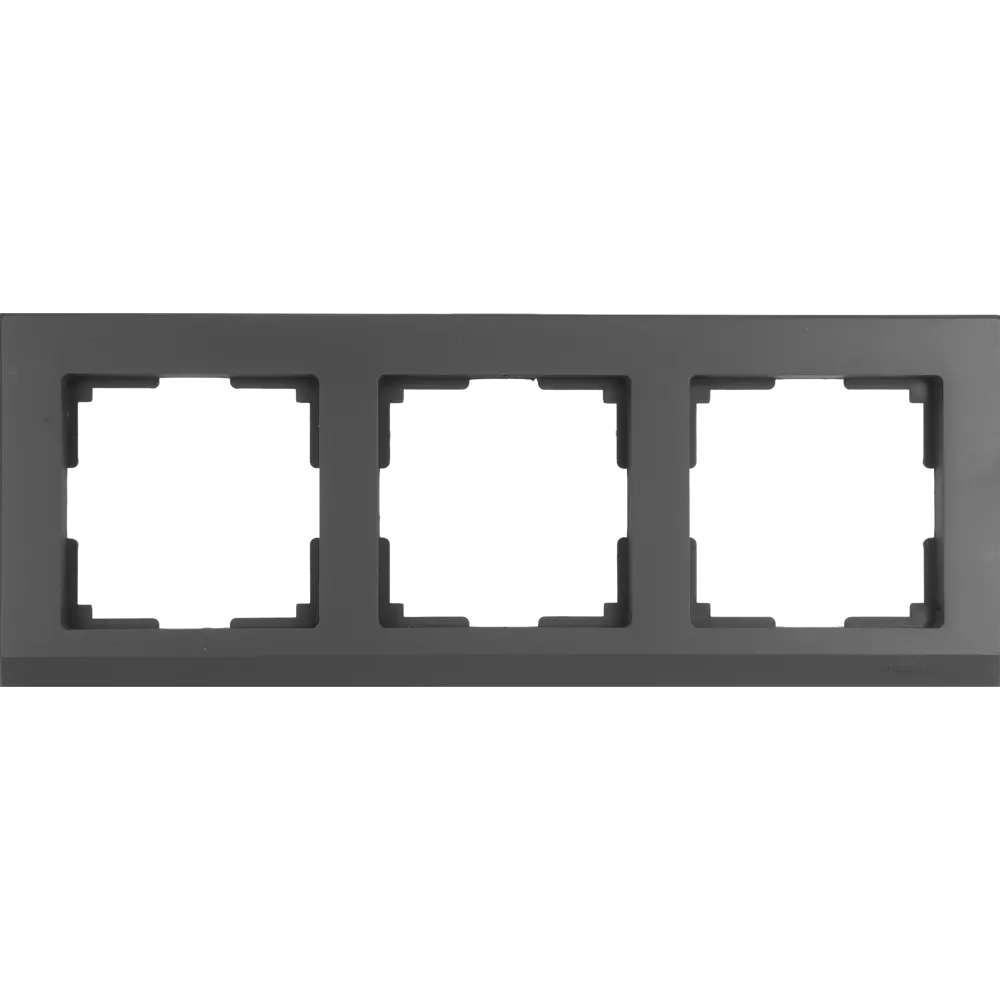 Рамка Werkel Stark для тройных розеток и выключателей, черная 82125378 STLM-0019707