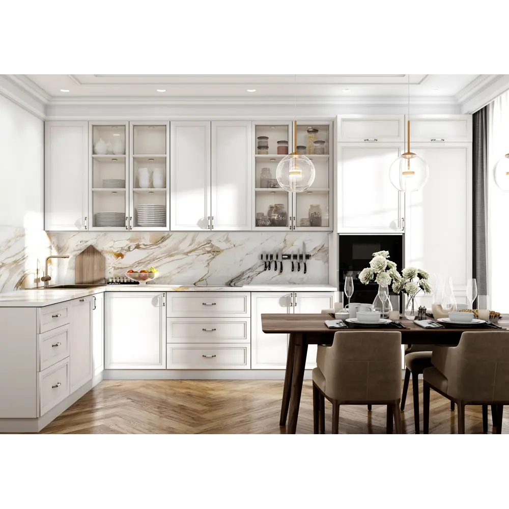 Фасад кухонный Delinia ID белый МДФ 39.7x25.3 см с тонкой рамкой 82011419 Реш STLM-0017525 - Вид №4