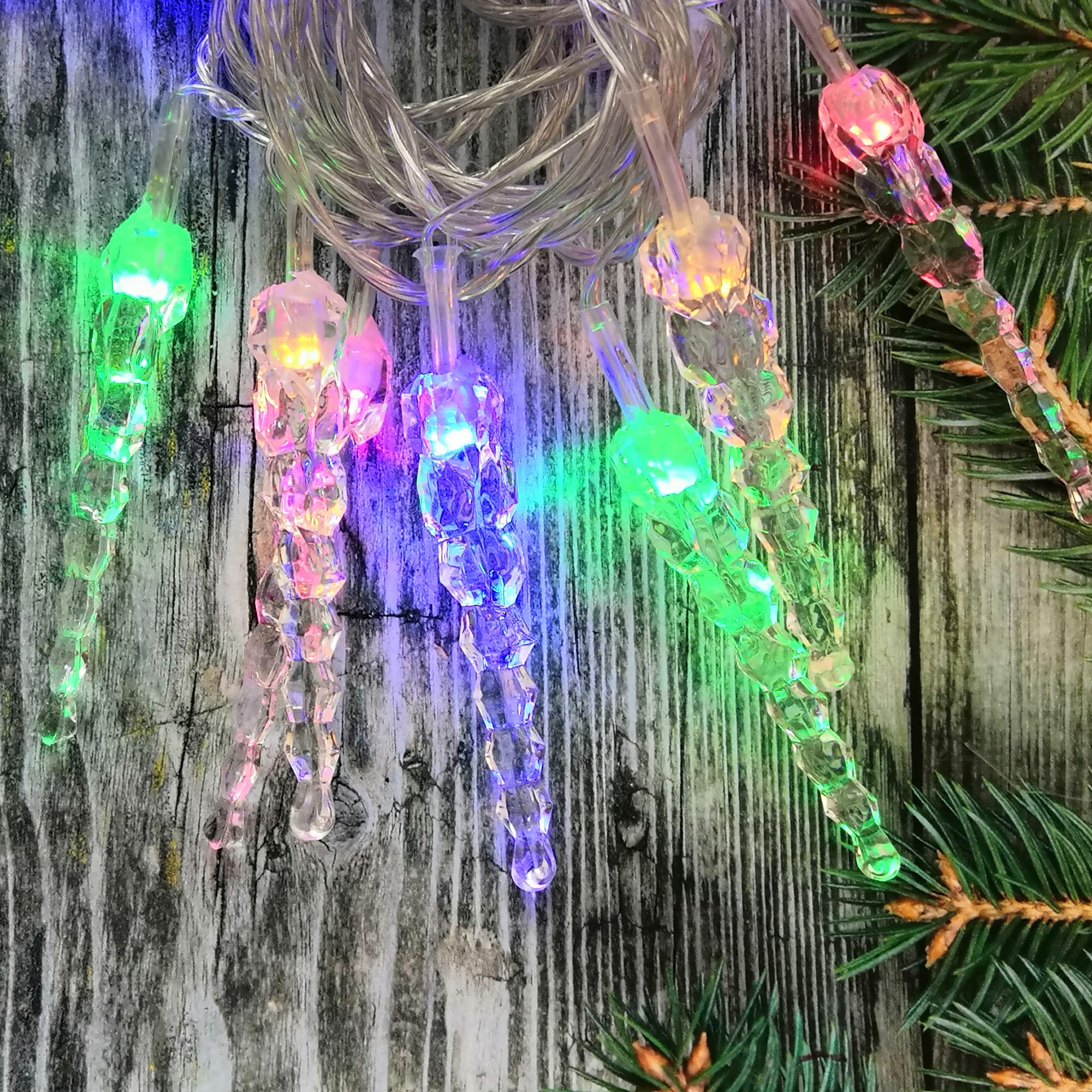 82309527 Электрогирлянда комнатная нить «Сосульки» 5.5 м 20 LED мультисвет 8 режимов Santreyd  - Вид №3