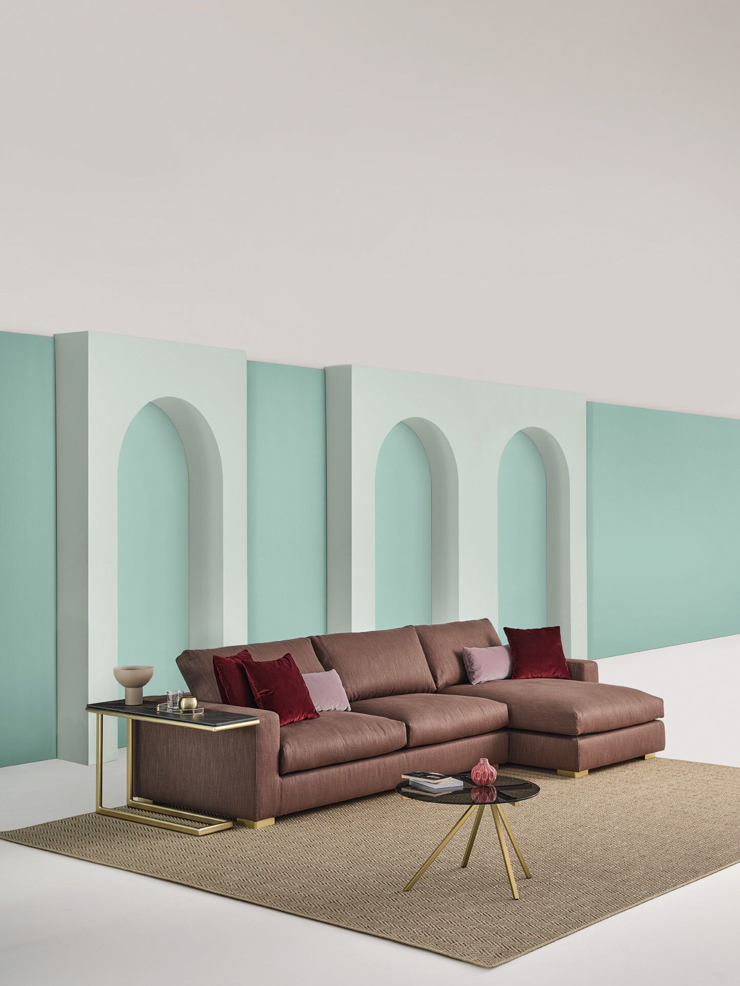 Модульный угловой диван из ткани Bontempi Casa SUNSET ARCH-00048740 - Вид №4