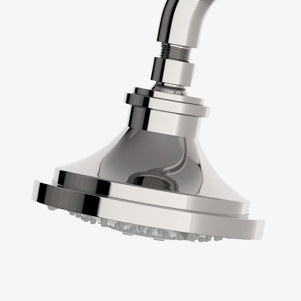 AESH10 5-дюймовая душевая лейка, кронштейн и фланец Aero для настенного монтажа Waterworks