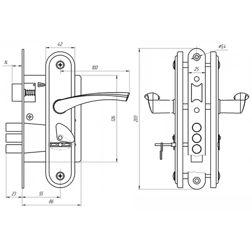 Зенит ЗВ9-4-2: Врезной сувальдный замок для металлических и деревянных дверей 85203407 STLM-0059857 - Вид №11