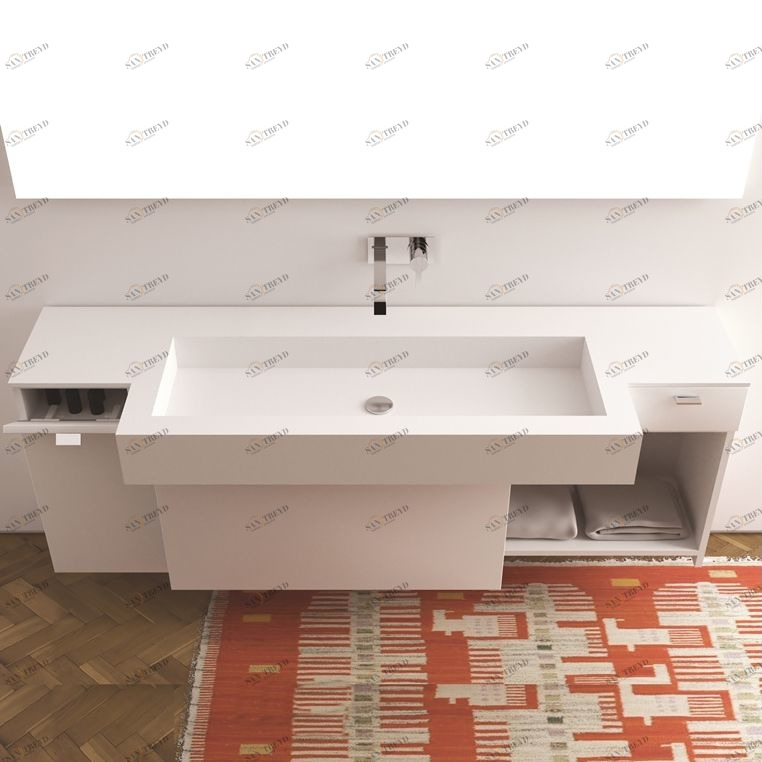 Moma Design Тумба под раковину подвесная 1400 Emotion Basin 350 белая матовая E4BS1140