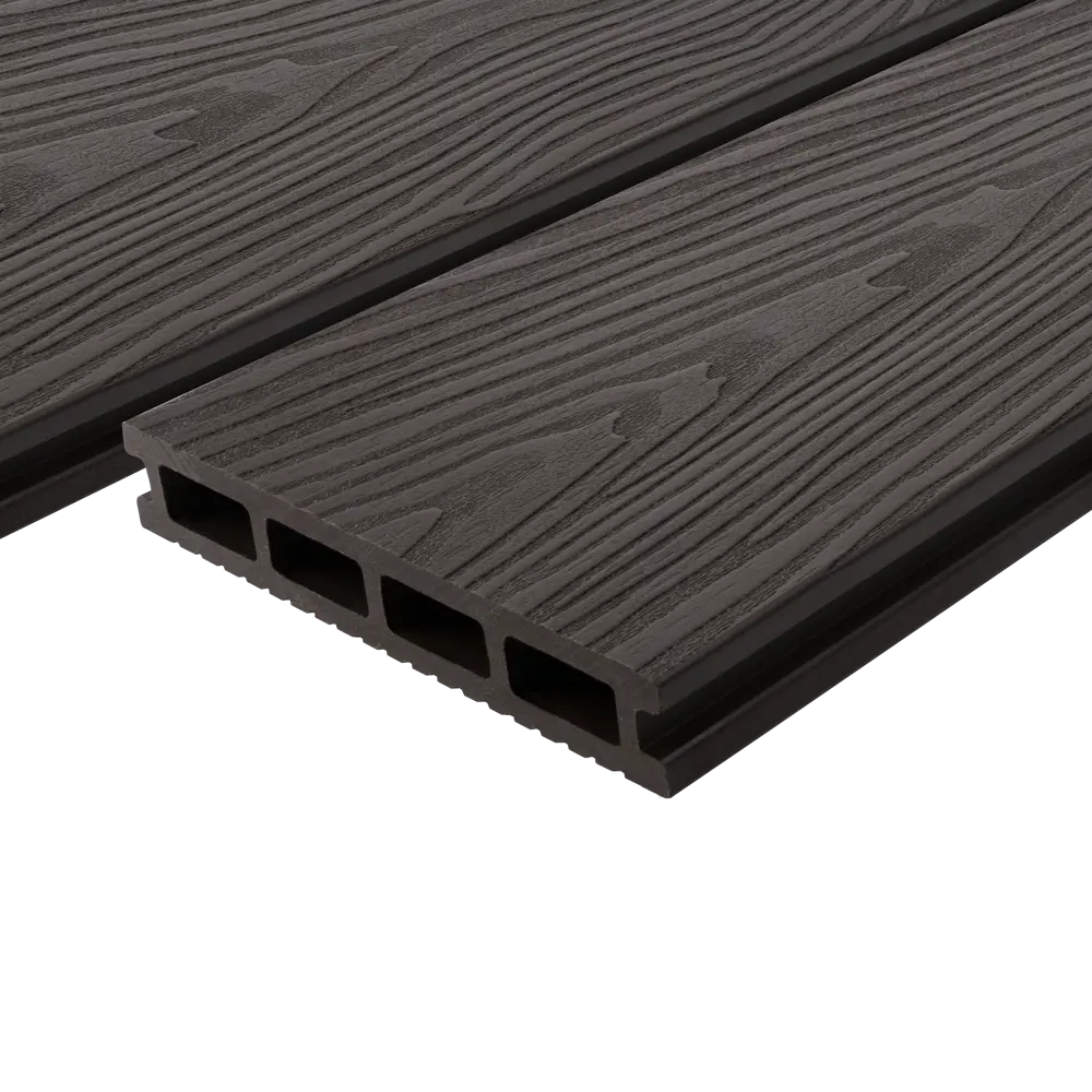 Террасная доска ДПК T-Decks цвет Венге 4000x150x25 мм двусторонний вельвет 0.6 м² STLM-2020840 - Вид №5