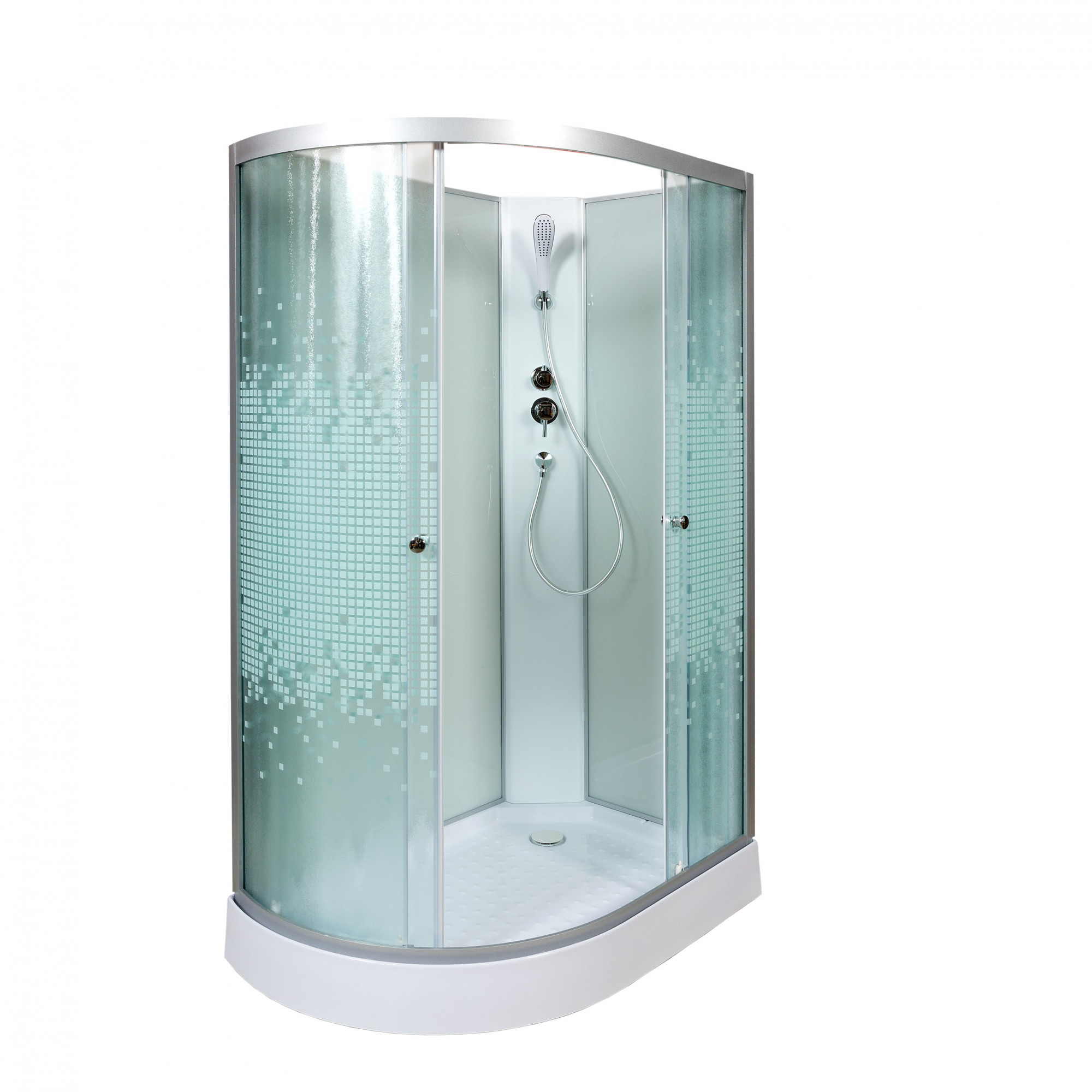 BМ1590 N LED BLACK Душевая кабина DETO Серия ВМ L 902 R N без крыши