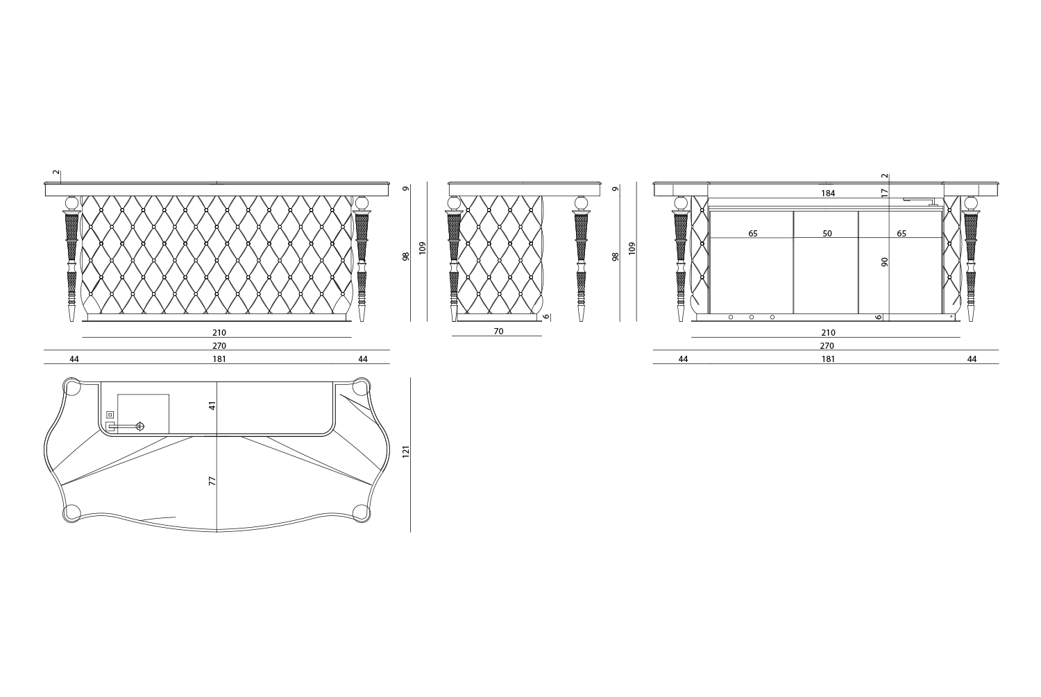 Versailles Барный шкаф Visionnaire  - Вид №5