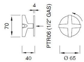 Ceadesign Настенный кран для горячей воды Cross Crx 30 - Вид №1