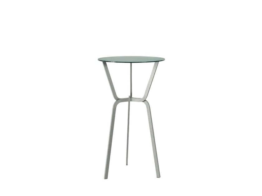 Высокий круглый стол из алюминия и хрусталя BALERI ITALIA корни ARCH-00129101