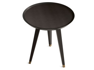 Металлический круглый низкий журнальный столик