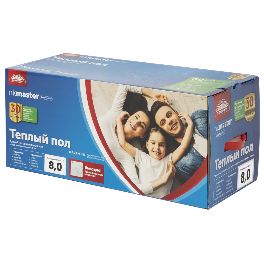 Нагревательный мат для теплого пола Теплолюкс Национальный Комфорт 8 м², 1200 Вт STLM-2029245 - Вид №4